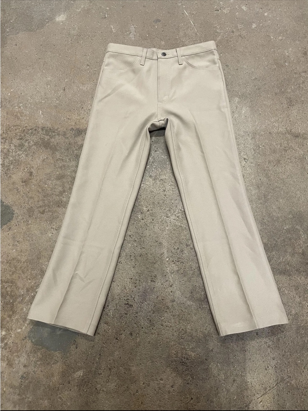 Wrangler Pants Mens 34x34 Beige Wrancher Dress Polyester Western 82KH